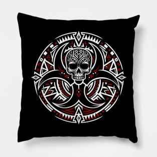 Tribal Skull Mandala Art Enthusiast Collector Graphic Pillow