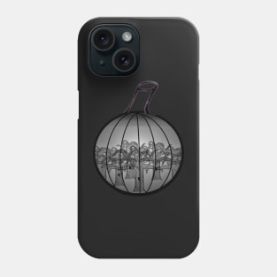 Spooky Forest Pumpkin Pattern (Black) Phone Case