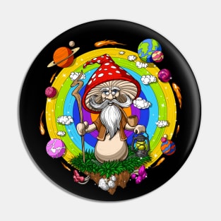 Mushroom Wizard Pin