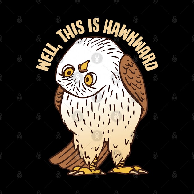 Well, This Is Hawkward - Funny Bird Watching Design by Graphic Duster