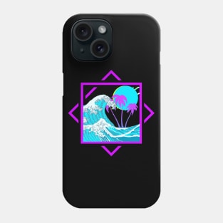 Vaporwave Aesthetic Great Wave Off Kanagawa Paradise Sunset Otaku Gift Phone Case