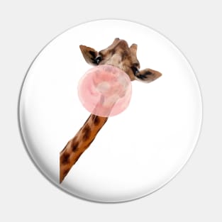 Giraffe Pink Bubblegum Pin