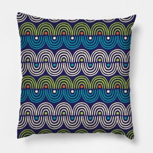 Groovy Rolling Zigzag Pattern Pillow