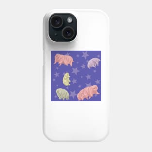 Tardigrade Pattern Stars Blue Phone Case