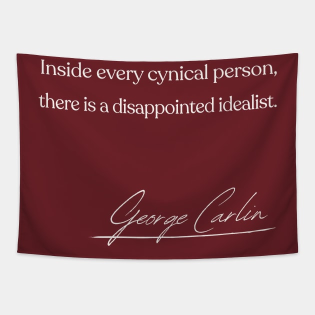 George Carlin Quotes Design Tapestry by DankFutura