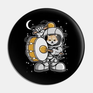 Astronaut Drummer Dogelon Mars ELON Coin To The Moon Crypto Token Cryptocurrency Blockchain Wallet Birthday Gift For Men Women Kids Pin