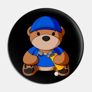 Golf Teddy Bear Pin