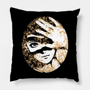 Punk Fashion Style Oval Light Brown Glowing Girl Pillow