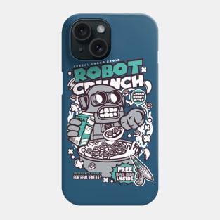 Retro Cartoon Cereal Box // Cereal Robot Crunch // Funny Vintage Breakfast Cereal Phone Case