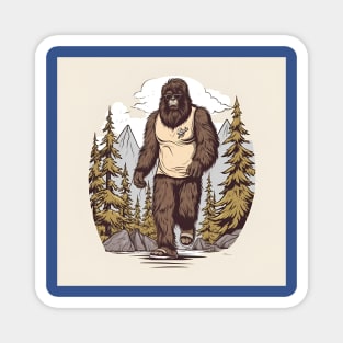 Dope Sasquatch in Nature Magnet