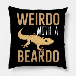 Weirdo with a beardo Pillow