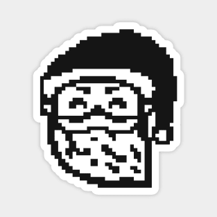 Santa face Christmas pixel art Magnet