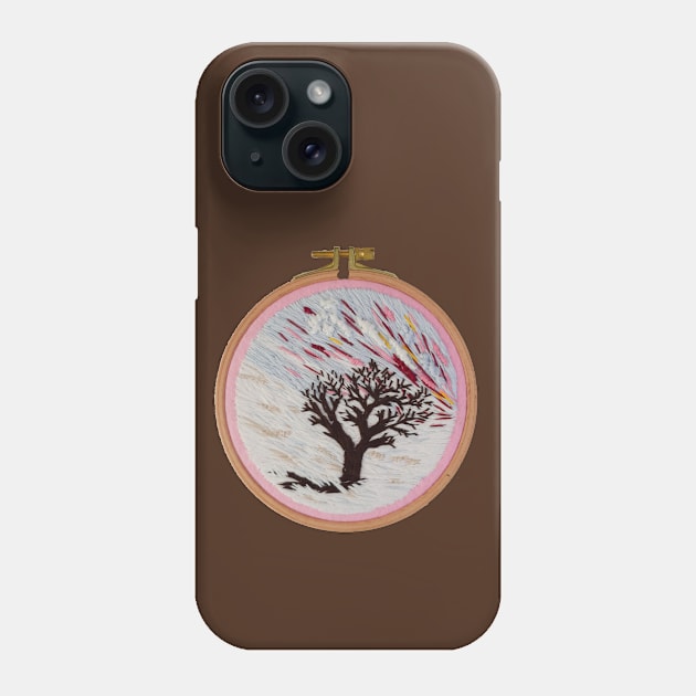 Lonely Tree Phone Case by RONembroidery