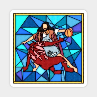 The Holy Crossover Stained Glass Magnet