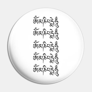 Om Mani Padme Hum Tibetan Buddhist Mantras Pin