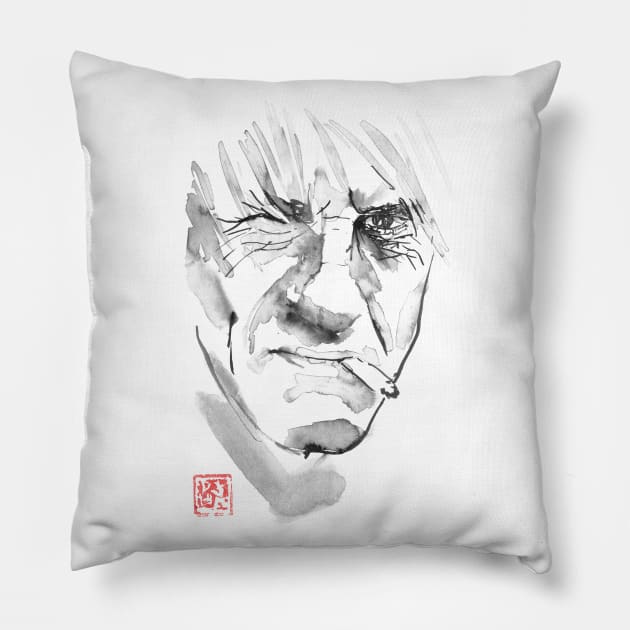 Gerard Depardieu Pillow by pechane