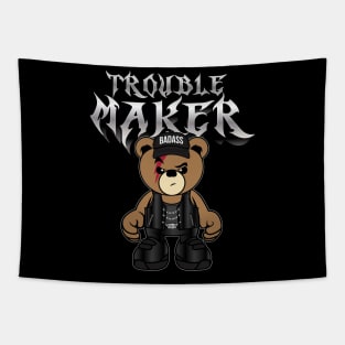 Troublemaker Teddybear Tapestry