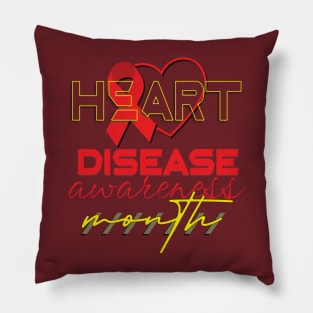 Heart disease awareness month Pillow