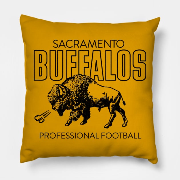 Defunct Sacramento Buffalos - California Football League 1977 Pillow by LocalZonly