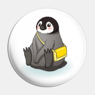 Happy emperor penguin chick Pin