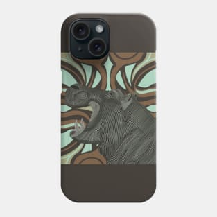 African Hippo Modern Abstract Background Phone Case