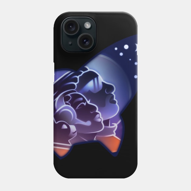 Black Astronauts Podcast Rocket Logo Phone Case by Black Astronauts Podcast Network Store