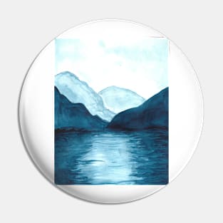 Watercolour Blue Mountains Pin