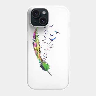 Feather and birds Phone Case