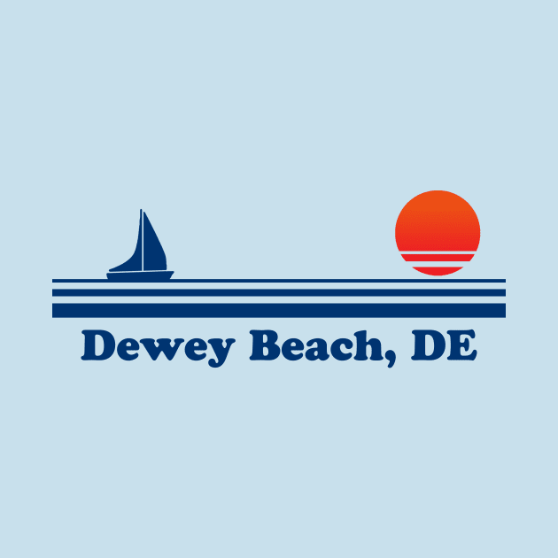 Dewey Beach, DE - Sailboat Sunrise by GloopTrekker