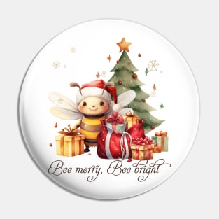 Funny Christmas Bee Quote Pin