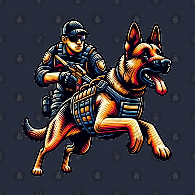 Police K9 In Action by Maries Papier Bleu