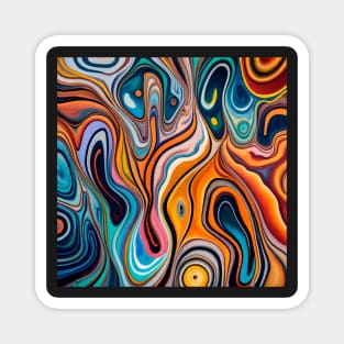 Abstract fluid art Magnet