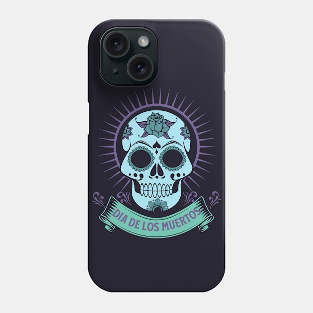 Day of the Dead Dia De los Muertos Skull Phone Case by Scar