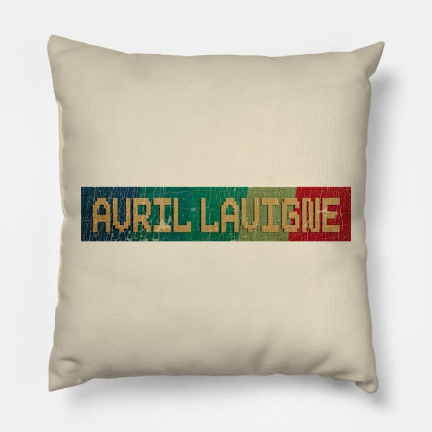 Avril Lavigne  - RETRO COLOR - VINTAGE Pillow by AgakLaEN