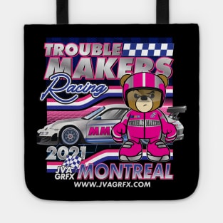 teddy bear racing tee Tote