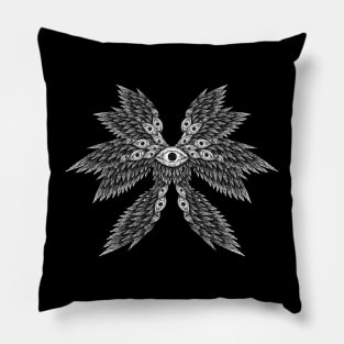 Divine Radiance: Seraph Biblically Accurate Angel Design Pillow