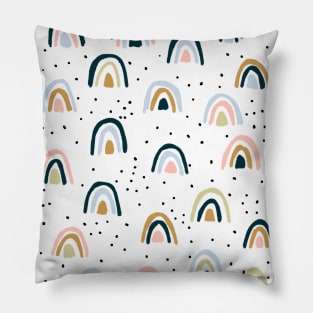 terracotta pastel rainbows Pillow