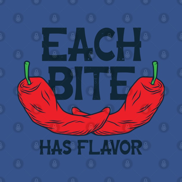 each bite has flavor red pepper by Mako Design 