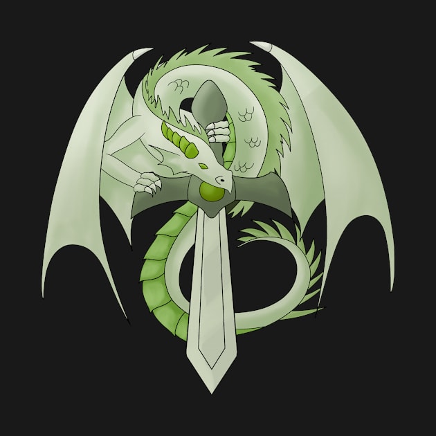 Peridot Sword Dragon by BiscuitSnack