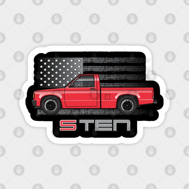 USA Red 4 Magnet by JRCustoms44