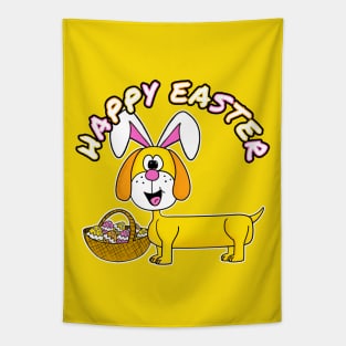 Easter Dachshund Bunny Eggs Dog Lover Tapestry