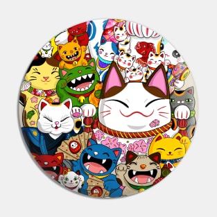 Maneki Neko (Lucky Cat) Collection Pin