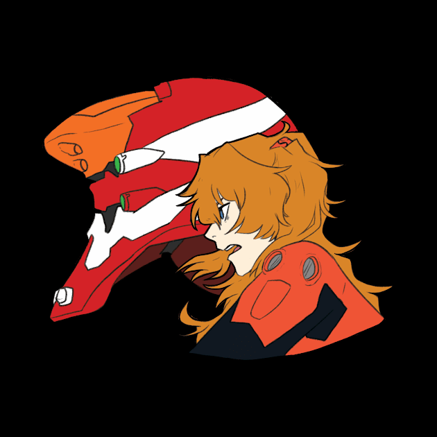 Asuka Langley and Uint 02 by vdrawsrobots