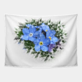 Forget me not, blue flower Tapestry