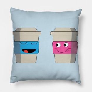 Coffee For Him and Her Pillow