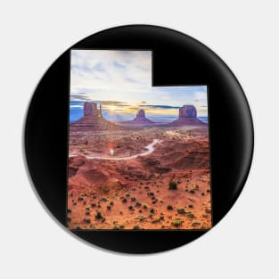 Utah State Outline - Monument Valley Pin