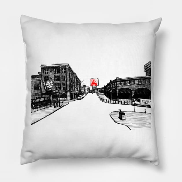 Boston Citgo Sign/ Fenway Shirt Pillow by illustravery