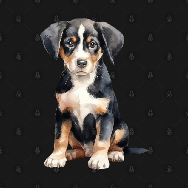 Puppy Entlebucher Mountain by DavidBriotArt