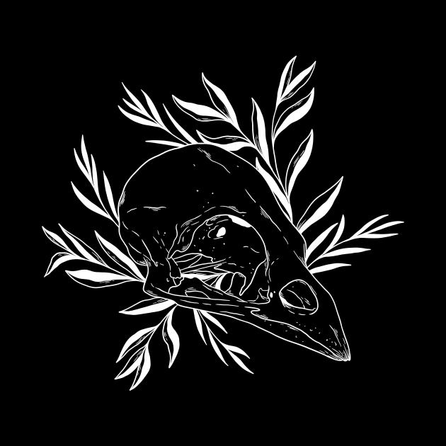 Botanical Bird Skull by Cosmic Queers