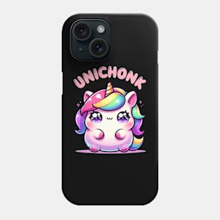 Unichonk Funny Fat Unicorn Kawaii Chibi Anime Cute Phone Case